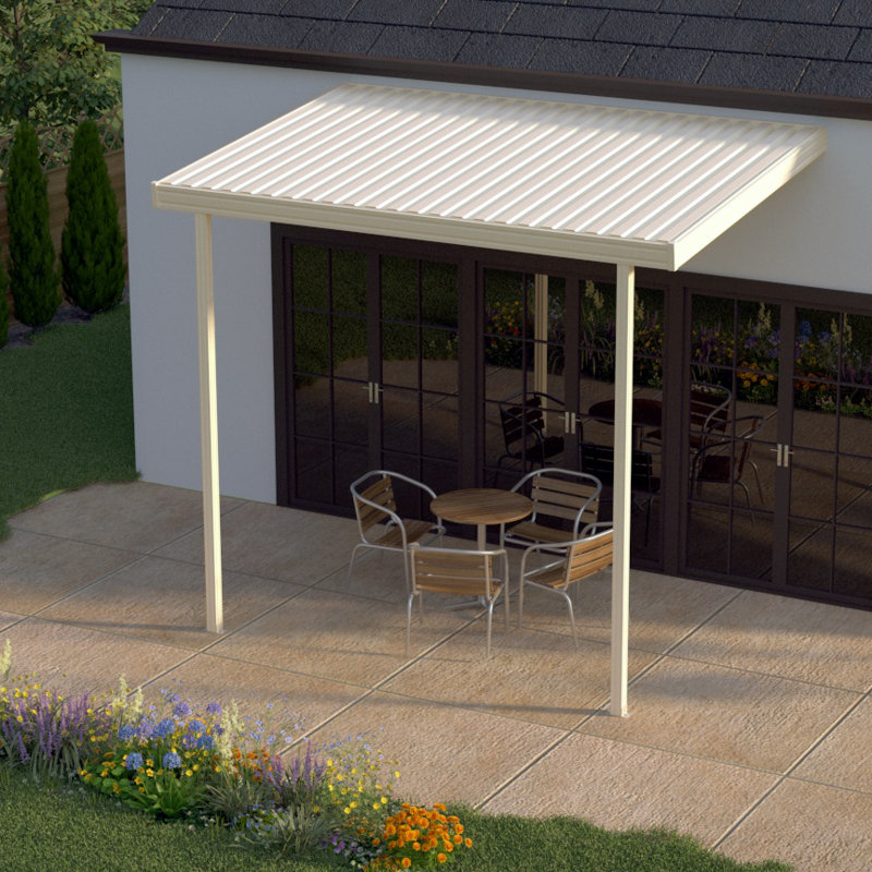 HeritagePatios Heritage Patios 120'' D Aluminum Tan Cover Retractable